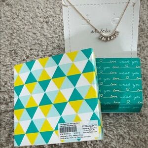 Stella & Dot Gold Necklace with Silver Accents